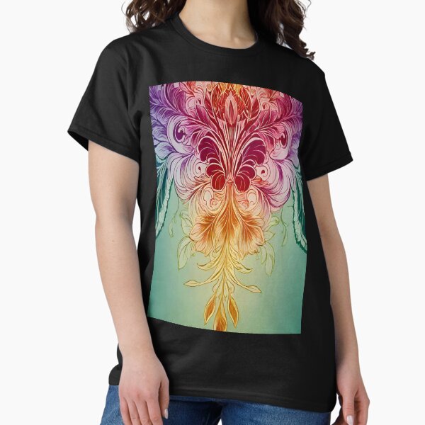 Symmetry High Floral Pattern T-Shirt