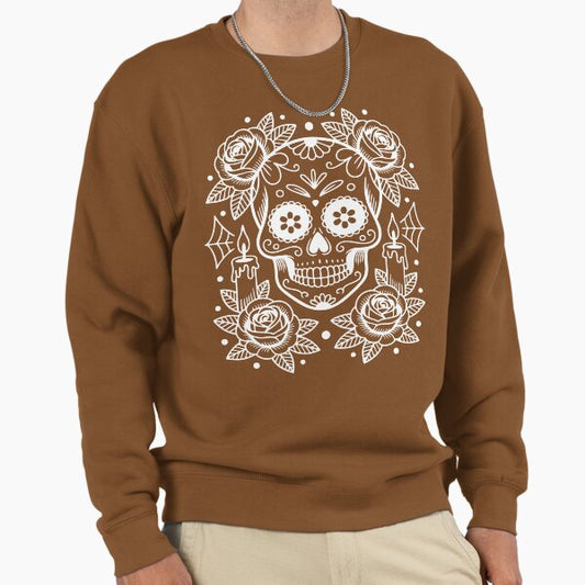 Sugar Day Of The Dead Skull Dia De Los Muertos Sweatshirt