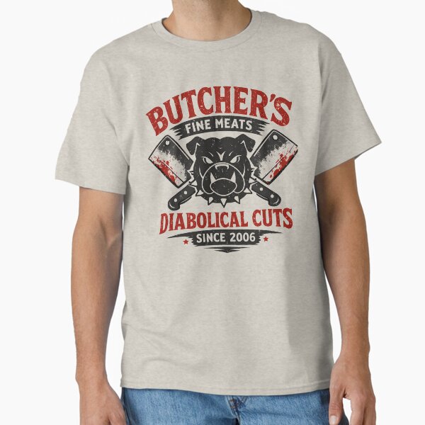 Butchers Fine Meats Diabolical Cuts Retro Logo T-Shirt