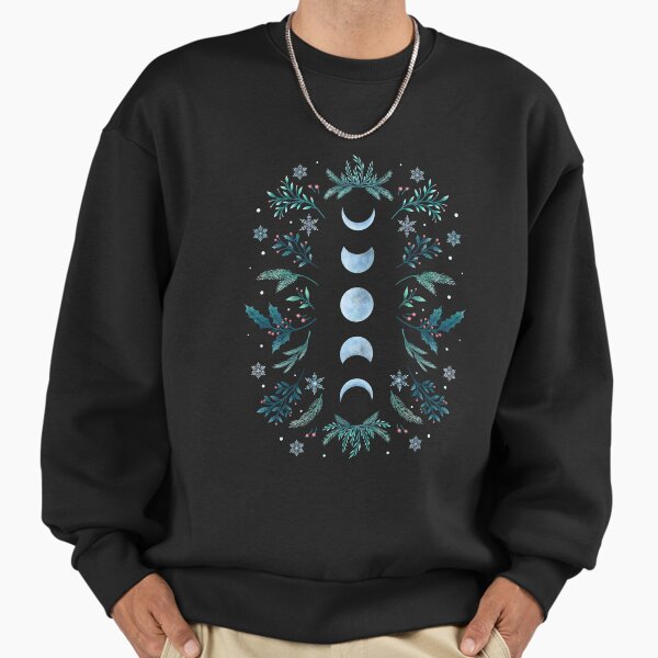 Moonlit Garden-Teal Snow Sweatshirt