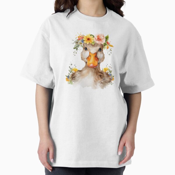 Spring Duck Floral Flowers T-Shirt