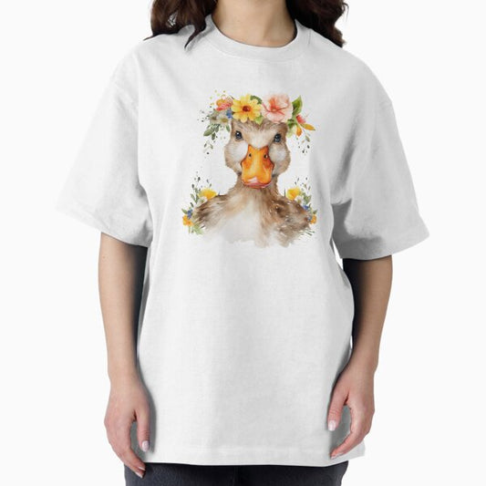 Spring Duck Floral Flowers T-Shirt