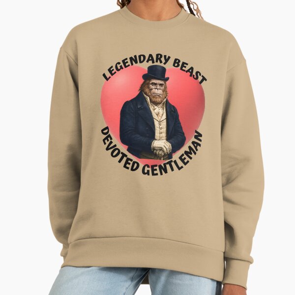 Bigfoot, Legendary Beast Devoted Gentleman with Cane and Top Hat Sweatshirt