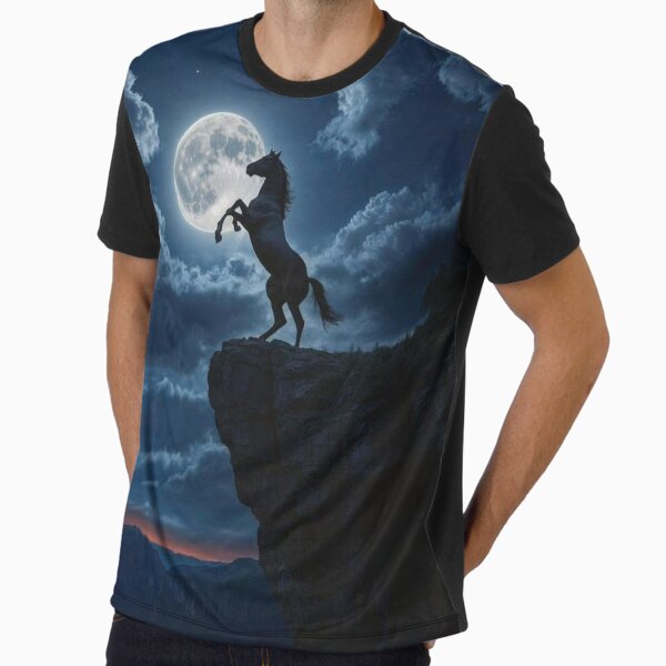 Horse racing at night Graphic T-Shirt