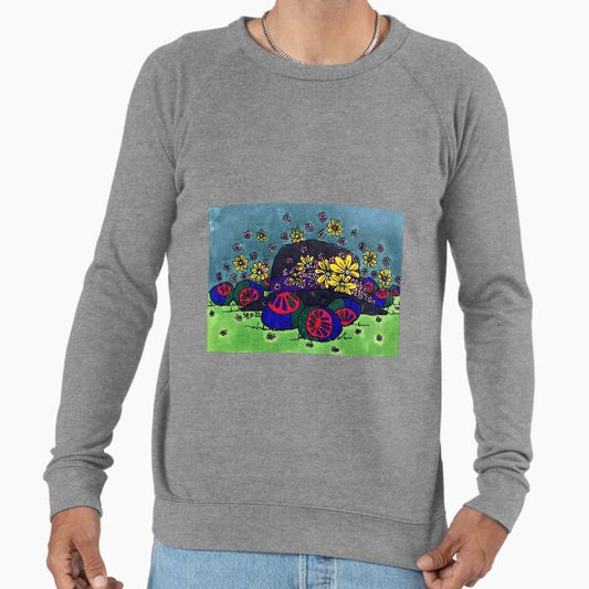 Hat, eggs, flowers Lightweight Sweatshirt
