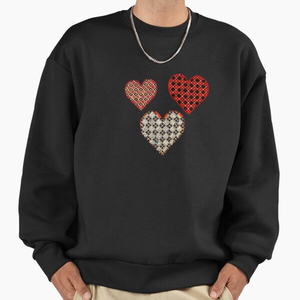Three Hearts Valentine's Day Pattern Sweatshirt