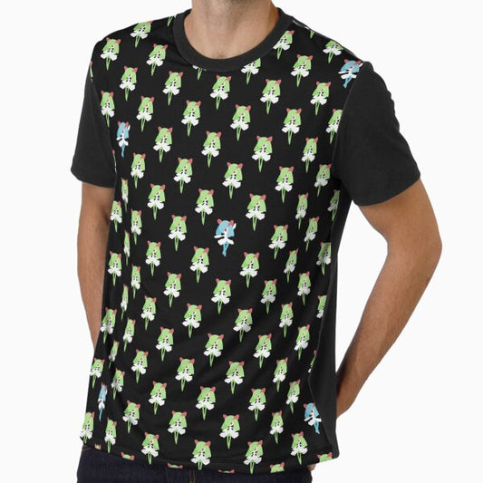 Shine! Kirlia Pattern Graphic T-Shirt