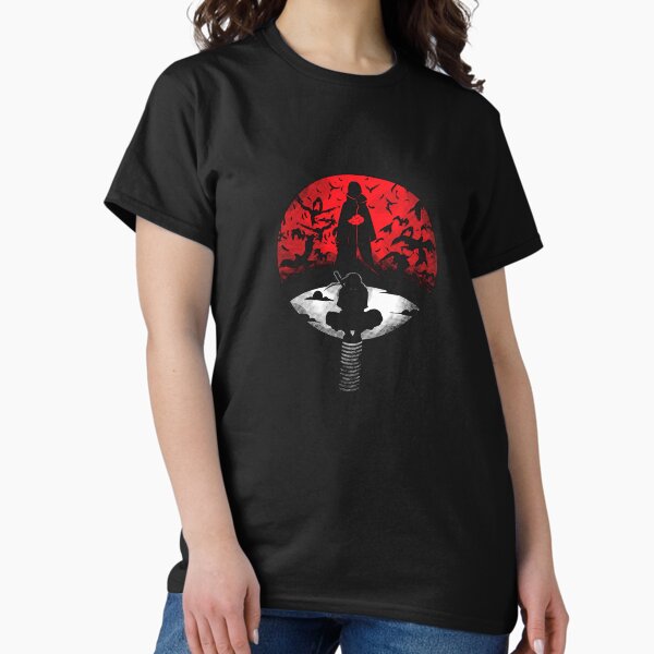 Itachi Uchiha | Red Moon Akatsuki Design | Naruto Shadow Art T-Shirt
