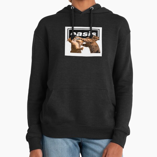 Oasis Cat Fight Meme Sticker Hoodie