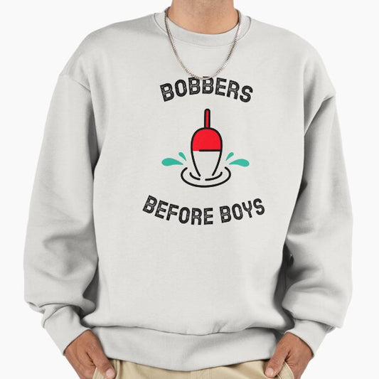 Bobbers Before Boys Female Fishing T-Shirt Sweatshirt