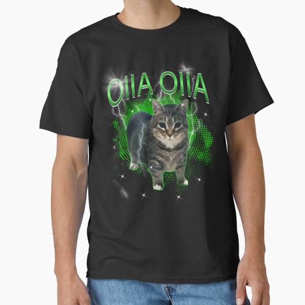 Copy of Spinning Cat OIIA OIIA Electric Funny Meme Cat Meme Inspired Design T-Shirt