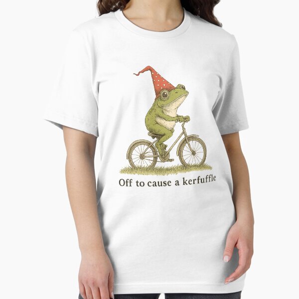 Off to Cause a Kerfuffle Frog, Funny Weirdcore Sayings, Meme T-Shirt