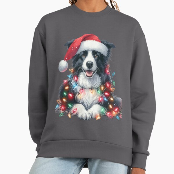 Whimsical Holiday Pets Watercolor Collection: Festive Dogs & Cats Sweatshirt