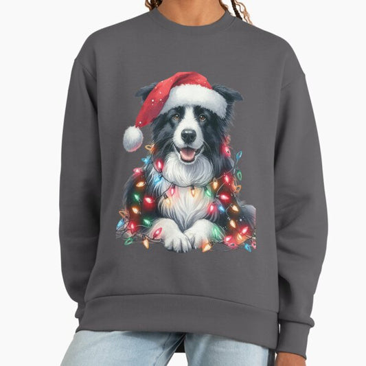 Whimsical Holiday Pets Watercolor Collection: Festive Dogs & Cats Sweatshirt