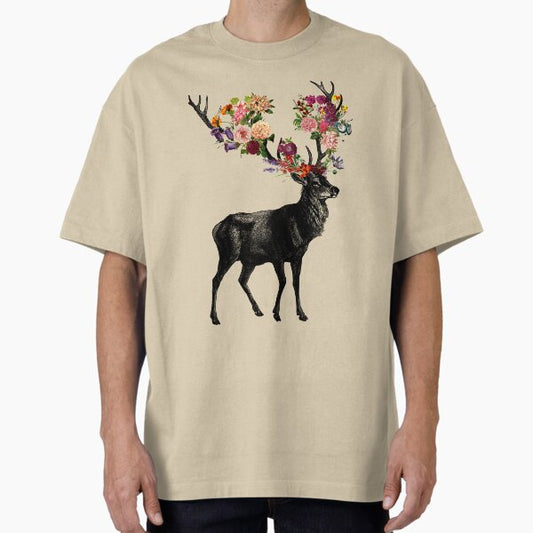 Spring Itself Deer Floral by Tobe Fonseca T-Shirt