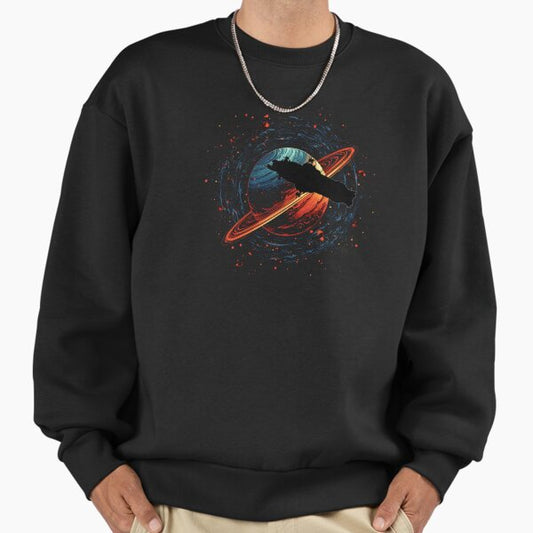 Roci flying by Saturn - Sci-fi Sweatshirt