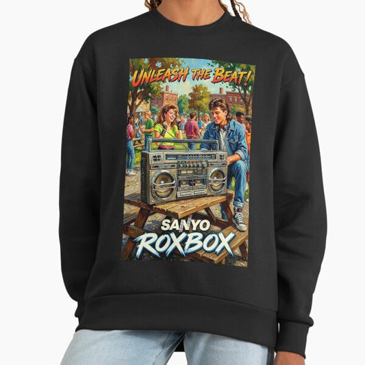 Turn It Up: An 80s Boombox Tribute Sweatshirt