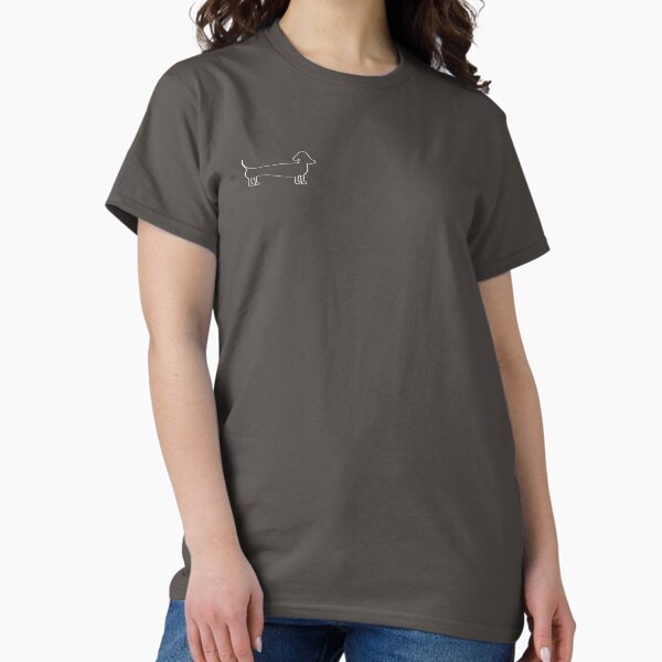 Dachshund Silhouette in Aqua T-Shirt