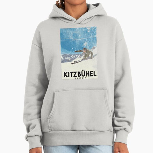 Ski Kitzbühel Austria (eroded) Hoodie