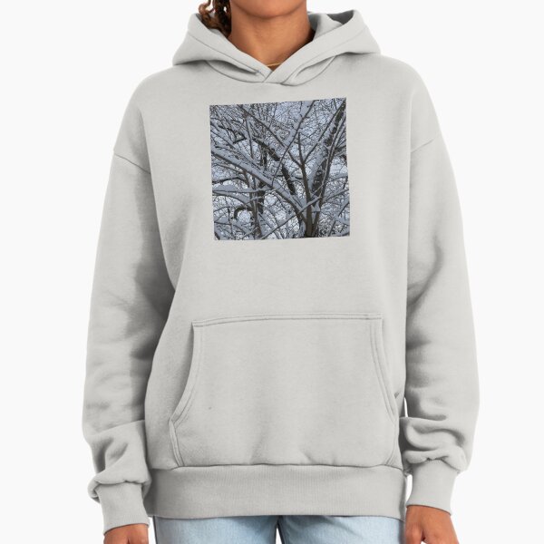 Snowy Winter Cherry Blossoms Hoodie