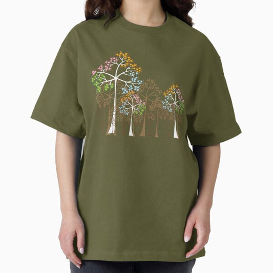 Colorful Four Seasons Trees © fatfatin T-Shirt