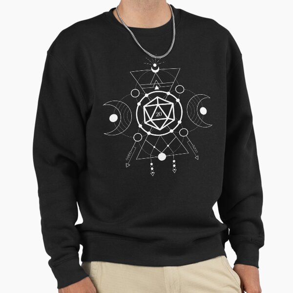 D20 Dice Minimalist Geometric Symbols Sweatshirt