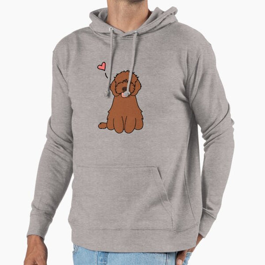 Love Kawaii Red Ruby Cockapoo Cavapoo Cavoodle Dog Hoodie