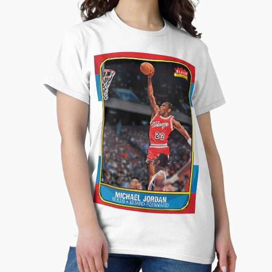 MJ rookie basketball card remade with over 1,800 triangles T-Shirt