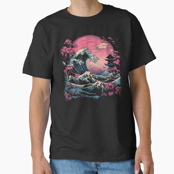 Synthwave Traditional Japanese Wave T-Shirt