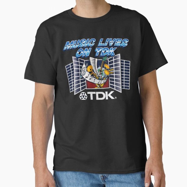TDK Music Lives On Retro T-Shirt – Vintage Cassette Tape & Audio Graphic Tee T-Shirt