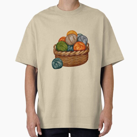 Watercolor basket with skeins of thread T-Shirt