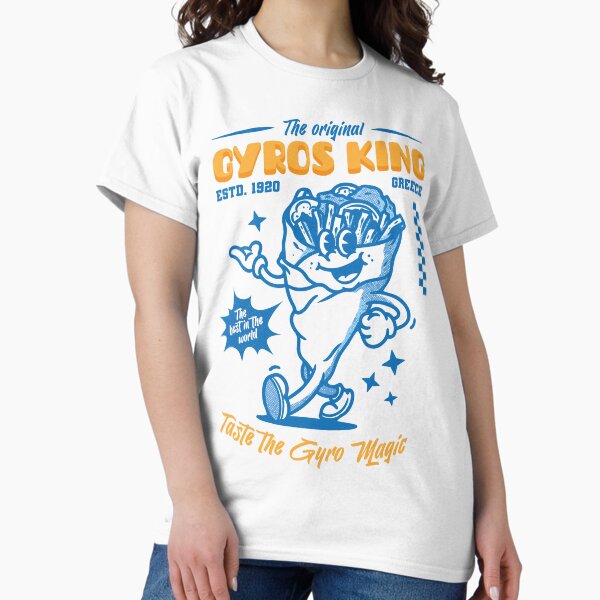 Greek Gyros Retro Mascot Tshirt T-Shirt