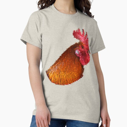 Pixelated styled chicken profile T-Shirt