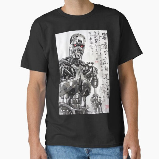 T-800 Terminator Sumi-e T-Shirt