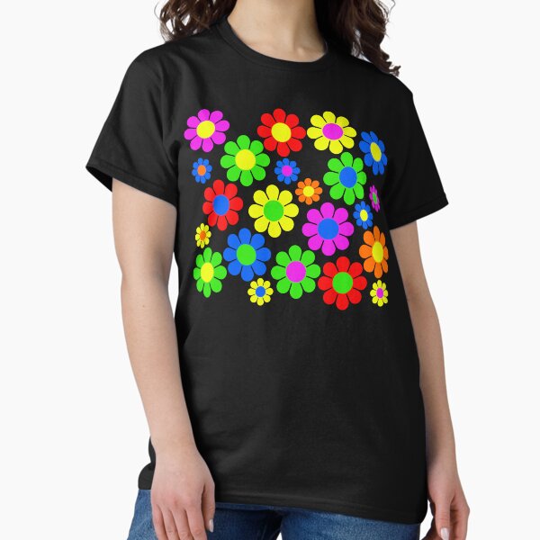 Hippy Flower Daisy Spring Pattern T-Shirt