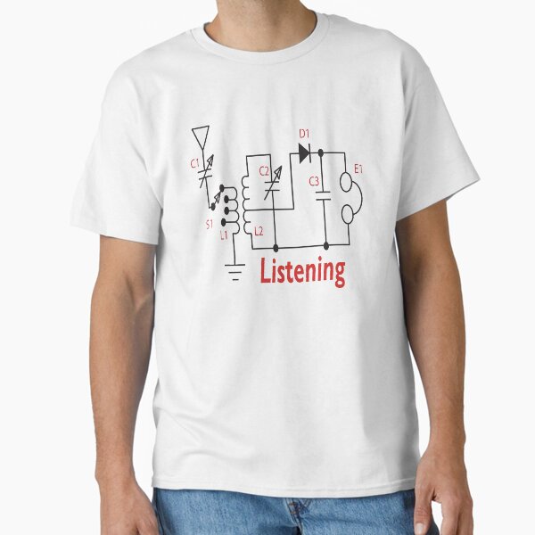 Crystal Radio Design - Listening T-Shirt