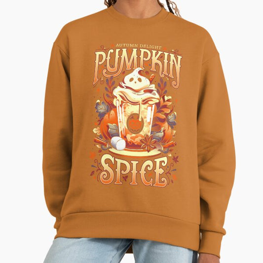 Ghostly Pumpkin Spice - Cute Food Sweatshirt
