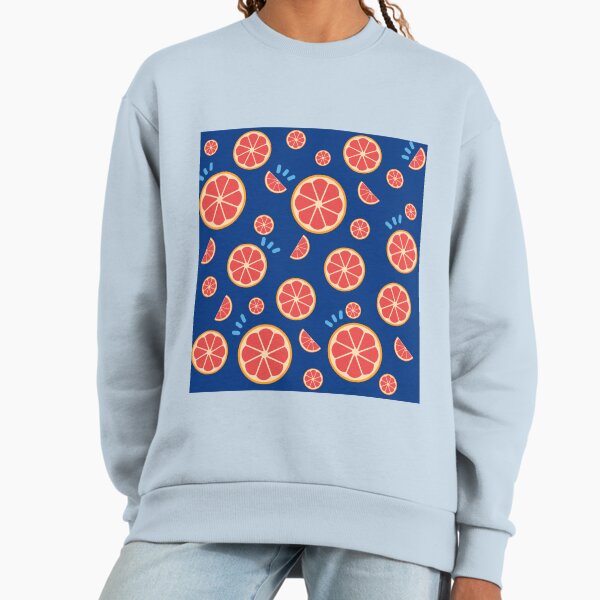 Summer Grapefruit Slice Pattern Print Sweatshirt
