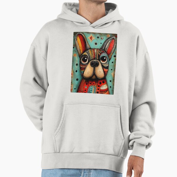 Colorful French Bulldog Portrait Hoodie