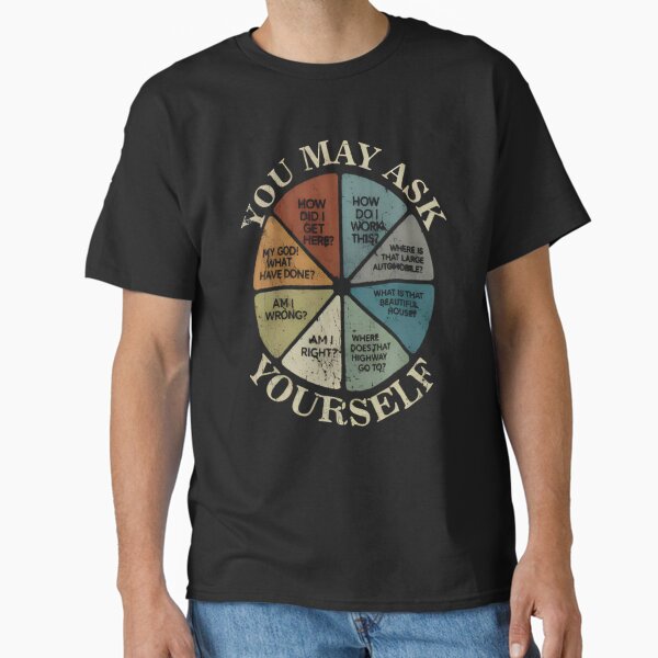 You May Ask Yourself Vintage, Talking Heads, Once In A Lifetime Lyrics, You May Ask Yourself Pie Chart, David Byrne Fan Gift T-Shirt