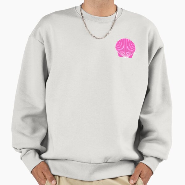 Ocean Scallop Shells Pink and White Sweatshirt