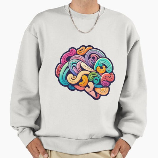 Artistic Brain Creativity Abstract Design Sweatshirt