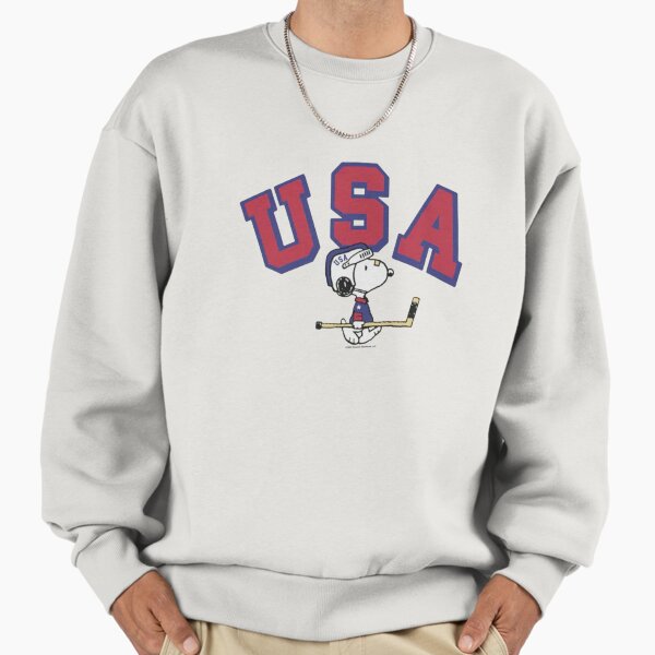 Snoopy USA Ice Hockey Player Sweatshirt