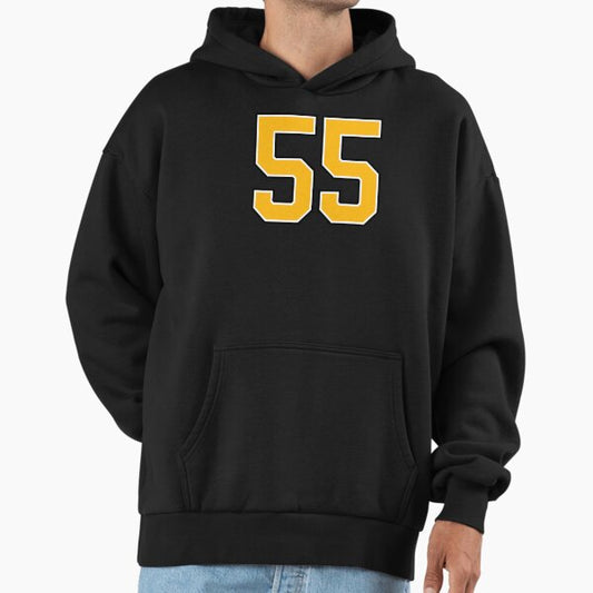Yellow Number 55 lucky sports jersey fifty five Hoodie