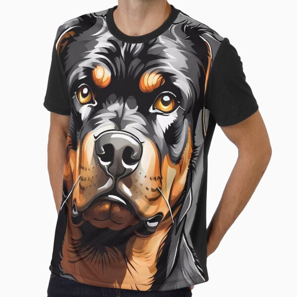 Rottweiler dog head Graphic T-Shirt