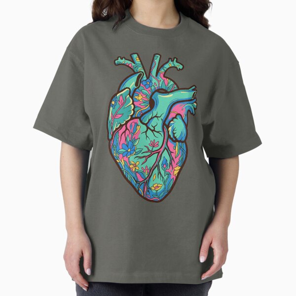 Floral Anatomical Heart T-Shirt