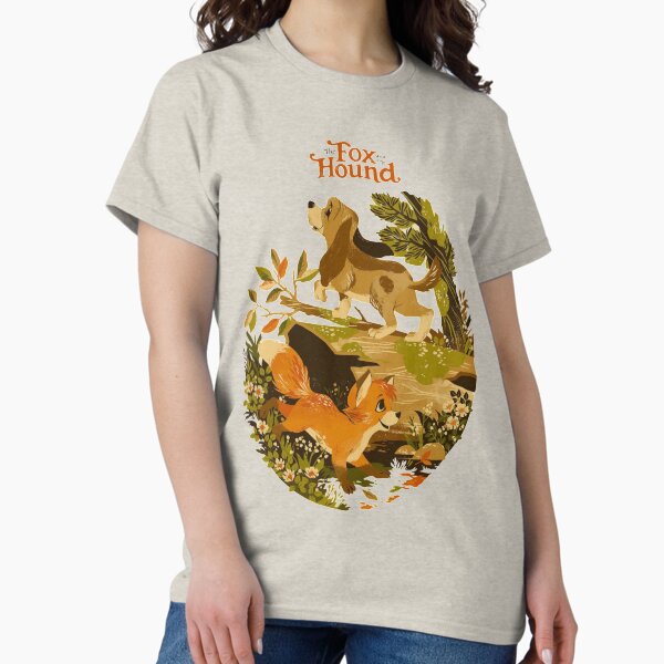 Cartoon fox and hound cute merch T-Shirt