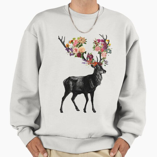 Spring Itself Deer Floral by Tobe Fonseca Sweatshirt