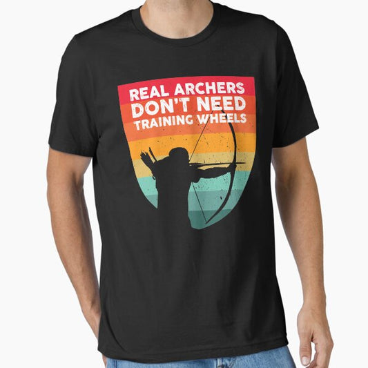 Traditional Archery Real Archers Dont Need Training Wheels T-Shirt