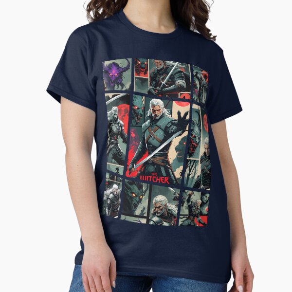White Wolf retro poster comic style T-Shirt